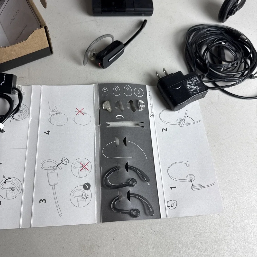 Plantronics SAVI 745 Wireless Headset (W745) Black Remote Work From Home Setup